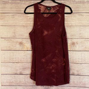 Mossimo sheer lace maroon tank top